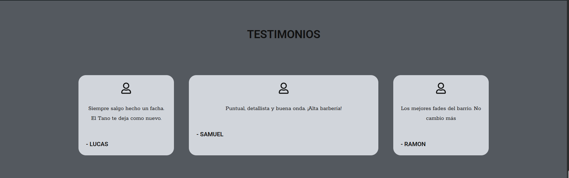 TESTIMONIOS